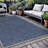 Blue/Gray Geometric Indoor/Outdoor Rug-2022483973