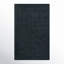 AllModern Contour Hand Loomed Wool Geometric Navy Area Rug-152842215