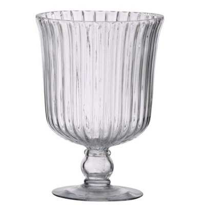 Ribbed Pedestal Vase