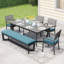 Abby 78.74'' Rectangular 6 - Person Outdoor Dining Set with Cushions-1463085681