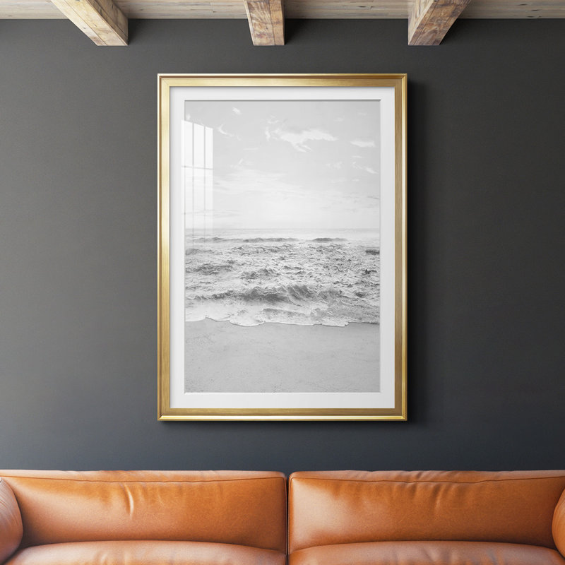 «Gentle Tides I», reproduction encadrée de qualité supérieure, Or, H 24,5 po x l 18,5 po x P 1 po
