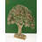 19" Handmade Brass Tree of Life Sculpture with Stand - Antique Green Plumeria Design for Tabletop, Mantel Home Decor Accent