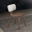 Ensemble de 2 chaises d'appoint latérales incurvées en bois massif-163318834