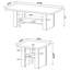 Ensemble de tables basses 3 pièces Black Oak