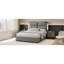 Grand lit plateforme hydraulique avec rangement, soutien solide, cuir synthétique confortable, structure relevable moderne Sensor Night, doux-812541829