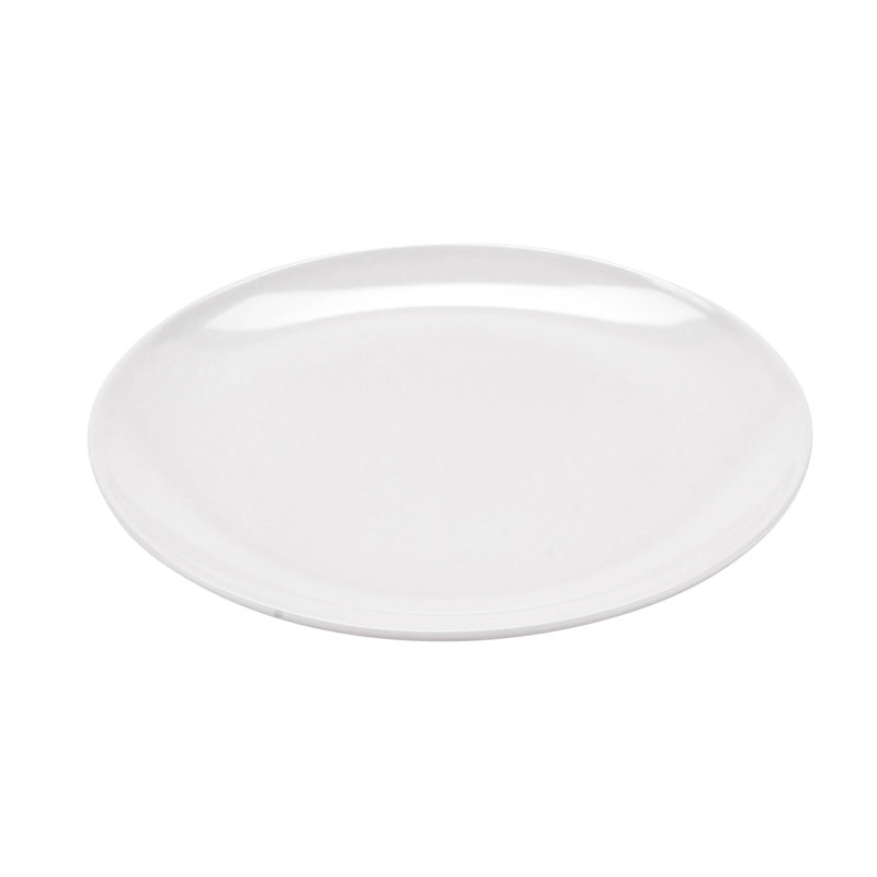 Ensemble de 12 assiettes coupées en mélamine de 10,5 po GET - blanc (ensemble de 12)