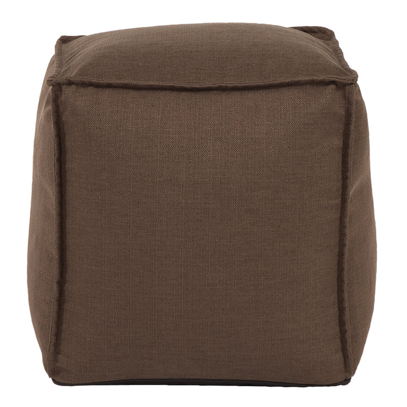 Philip Upholstered Polyester Blend Ottoman, Chocolate
