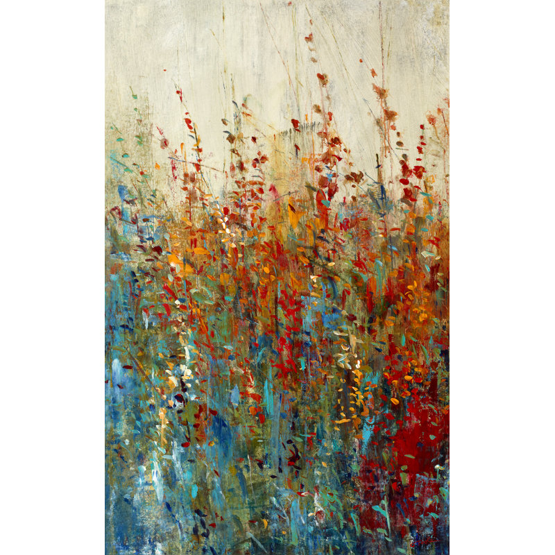 Wildflower Patch II Painting by Timothy O' Toole, Knife Gel, 39" H x 24" W x 1.5" D