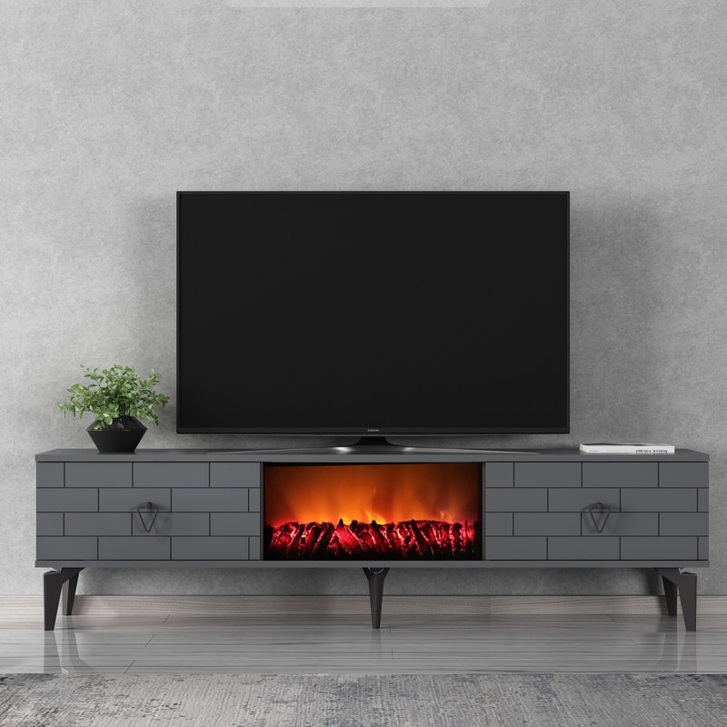 Keikei Unfinished TV Stand, Grey