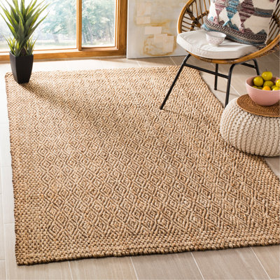 Tapis géométrique en jute tissé à la main Bellinger