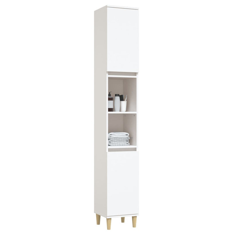 Lachrisha Freestanding Bathroom Cabinet, White