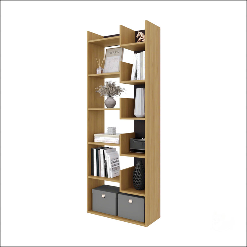 Bibliothèque blanche en mélamine avec rangement ouvert