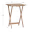 Hadley Four-Pack Acacia Tray Table Set with Stand
