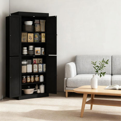 Nordic Style Kitchen Cabinet,Freestanding Food Pantry Cabinet,Pantry Storage Cabinet With Doors And Shelves