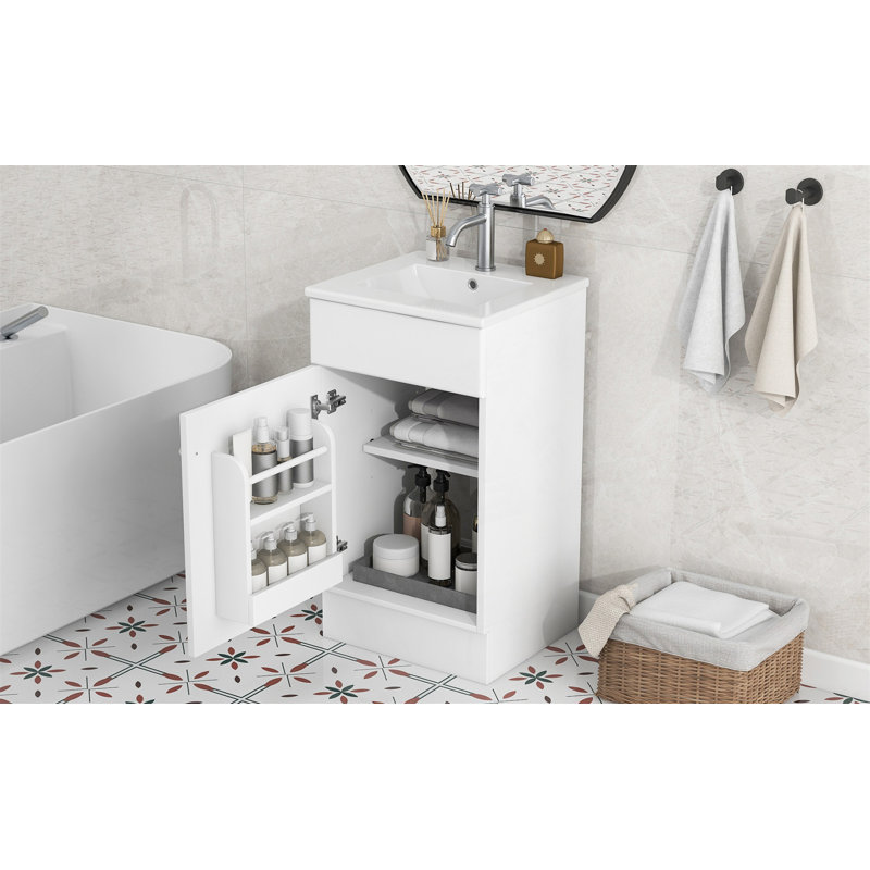 Meuble-lavabo 18 po avec lavabo en céramique