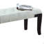 Banc capitonné Linon, similicuir, blanc