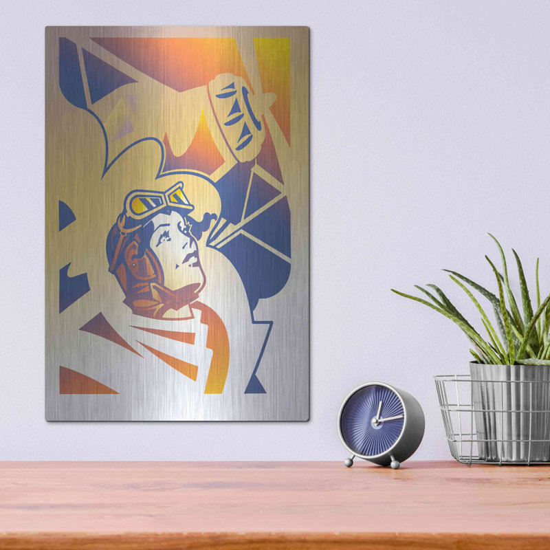 "Amelia Erhart" par David Chestnutt, H 16 po x l 12 po