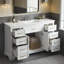 Vanities(Must include both Vanity Cabinet  and Sink), 47.8 Inch White MDF Vanity with 6 Drawers