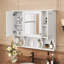 Armoire murale de salle de bain moderne avec miroir 35 po x 28 po-525415301