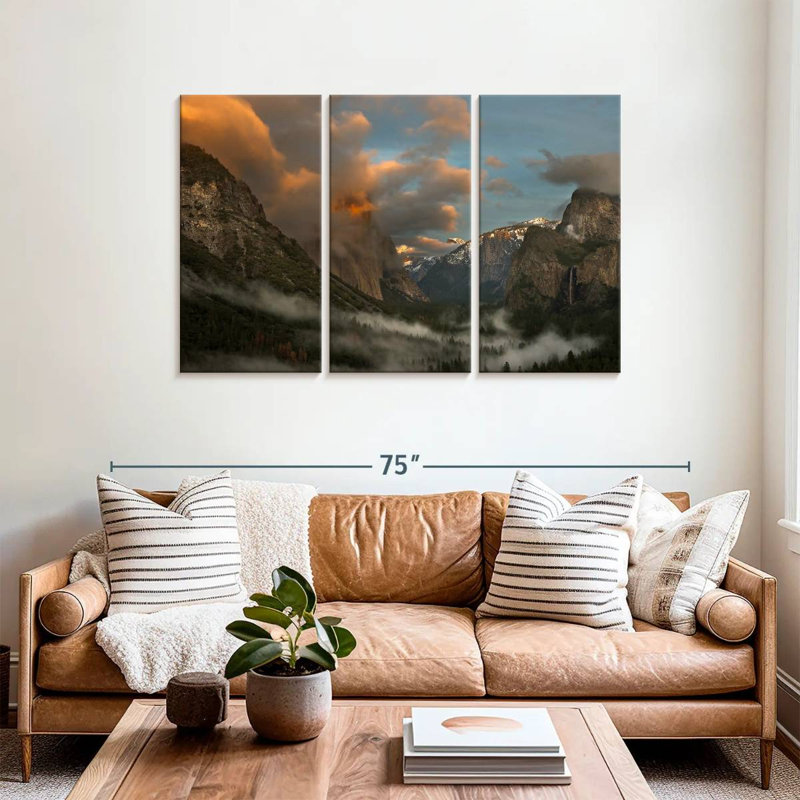 Alvord Yosemite ciel nuageux, H 36 po x l 57 po