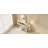 Luxury Makeup Vanity Desk With 3-Color LED Mirror & Stool, Adjustable Length Vanity Table With Movable Side Cabinet, 6 Drawers Storage, Marble-Look Sticker Top, PU Leather Drawers