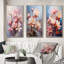 «Pink White Magnolias Romantic Impression», 3 pièces-390133003-390132996