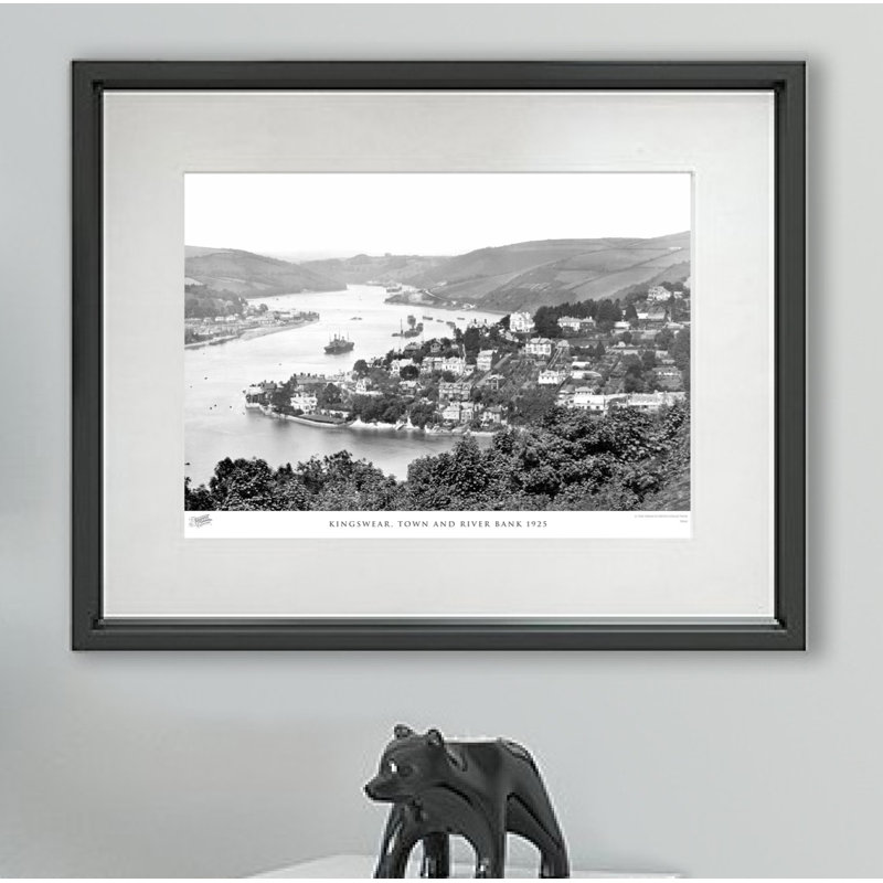 Kingswear, Town And River Bank 1925 - Single Picture Frame Print, 40cm H x 50cm W x 2.3cm D