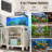 Modern China Cabinets With Storage, Mdf Beige Farmhouse Style For Home