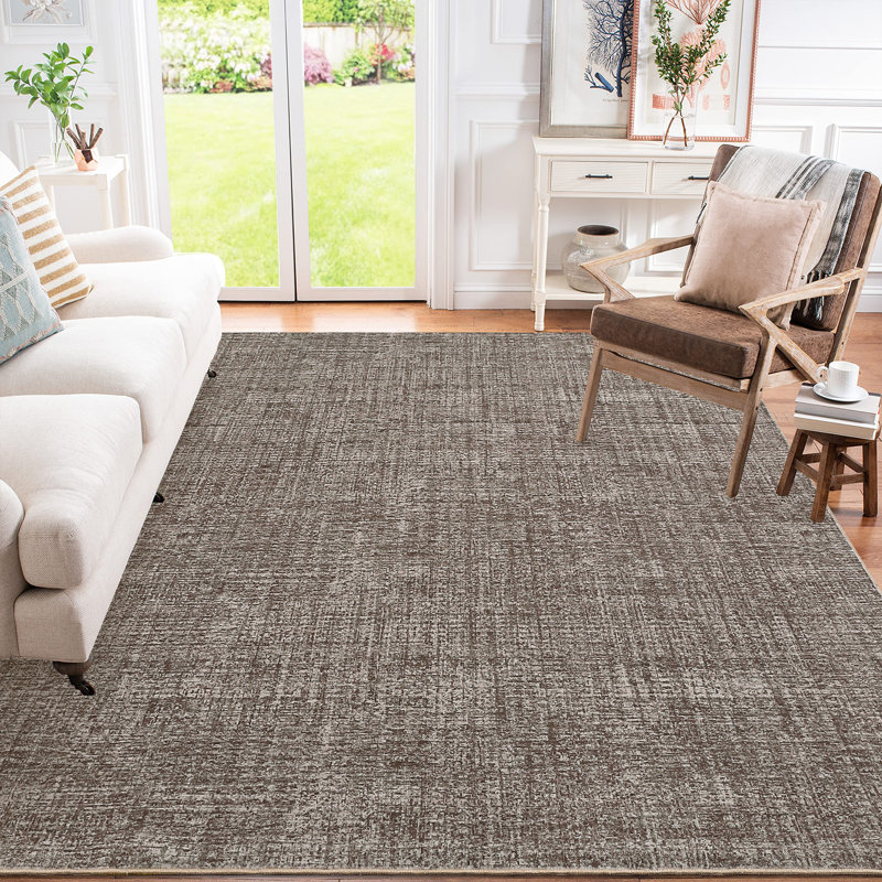 Machine Printed Area Rug, Brown, Rectangle 120 x 170 cm