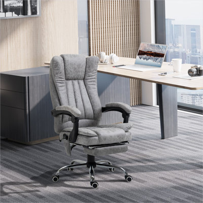 Chaises de bureau réglables en polyester gris avec télécommande, siège pivotant et rangement, 9,7 po x 10,4 po x 18,6 po