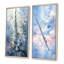 Flûte musicale vol bleu ciel - ensemble de 2 reproductions d'art mural musical-102584854-102584851