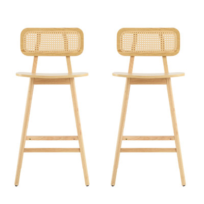 2 bois - bois d'hévéa naturel, siège incurvé ergonomique, exquis, polyvalent pour différents thèmes, entretien facile, intérieur solide, contour naturel, maison attrayante, pour nettoyer le siège