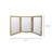 Trifold Wood Mirror