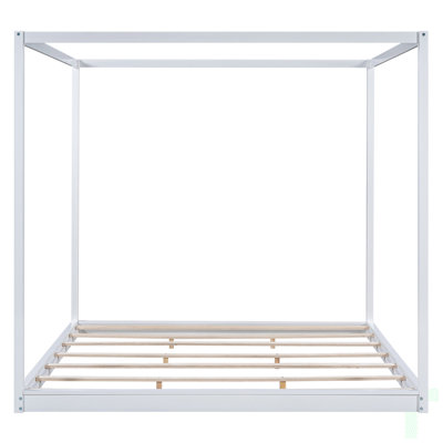 King Canopy Platform Bed with Headboard and Support Legs -  Red Barrel StudioÂ®, B606FC2C5954463C9B6B3ECAA050BA2F