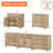 Sideboard Buffet Cabinets With 2 Wood Doors And 8 Drawers, Farmhouse Sideboard Credenza For Dining Room, Modern Large Storage Cabinet For Living Room, Oak, 102 Inch-331220121