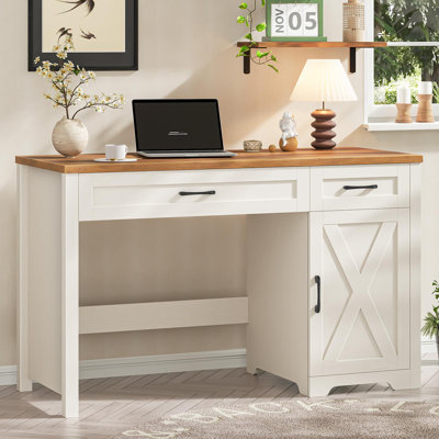 Bureau d'ordinateur avec tiroirs Farmhouse