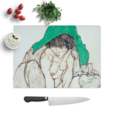 Portrait of a Woman Vol.6 by Egon Schiele Chopping Board