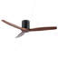 Ventilateur de plafond rustique d'intérieur 52 pouces noir mat avec 3 pales en bois massif et télécommande