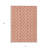 3' X 5' Coral And Beige Ogee Washable Indoor Outdoor Area Rug