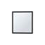 Armoire à miroir H 21,1 po x l 19,7 po pour salle de bain et cuisine, noir, 4 tablettes intérieures et support à serviettes