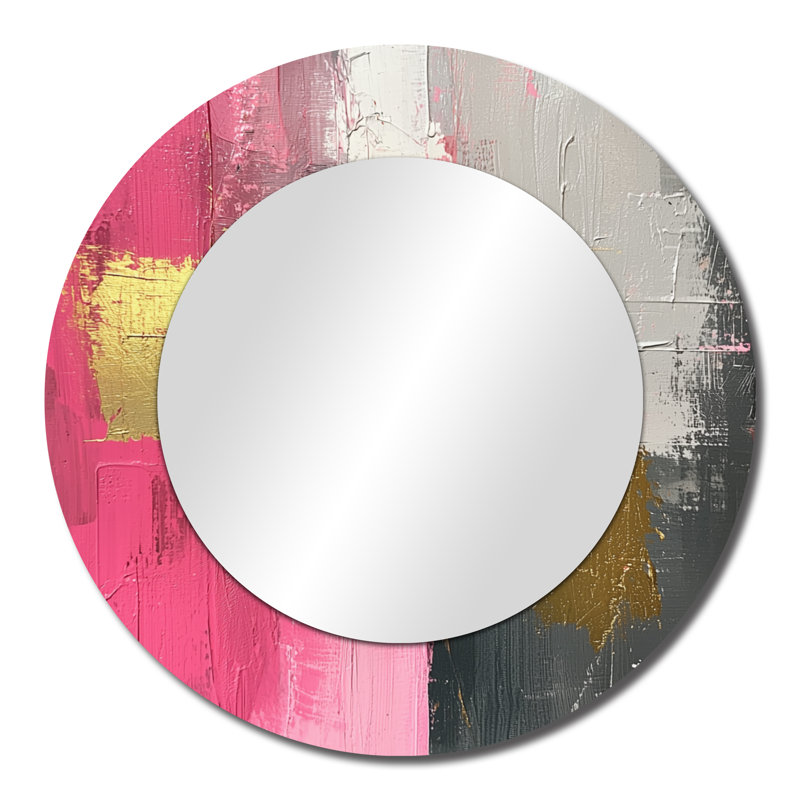 Fleur de cerisier pure - art mural miroir Mid-Century - imprimé sur métal, 23 po x 23 po