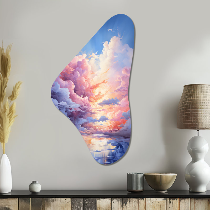 Roby - décoration murale en forme de nuage de forme irrégulière, sculpture murale asymétrique en métal, H 39 po x l 21 po