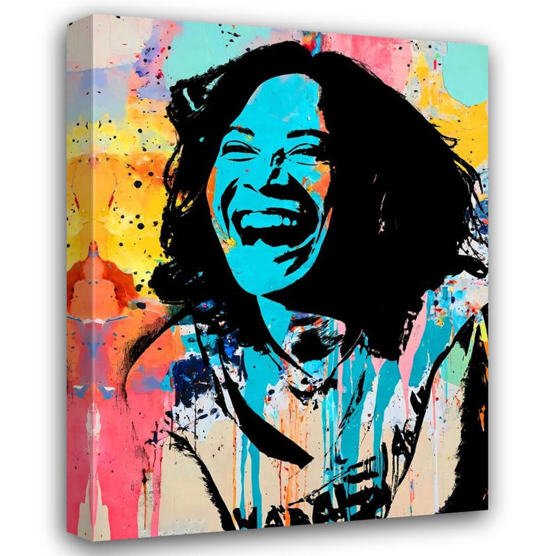 Kamala Smiling by Stephen Chambers - Wrapped Canvas Graphic Art