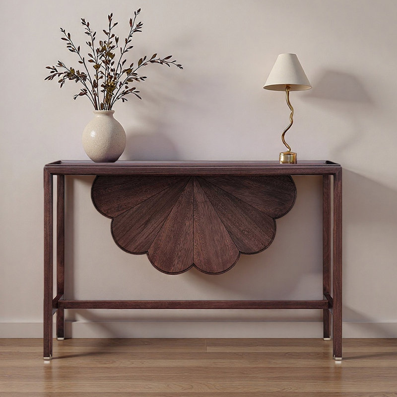 Chinese-style simple brown console table