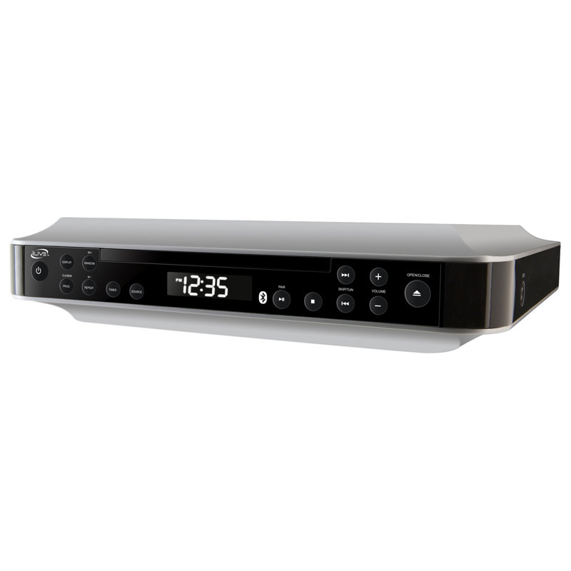Système de musique iLive Bluetooth sous l'armoire avec radio FM et télécommande