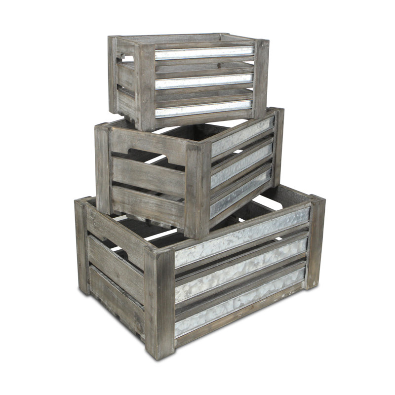 Millwood Pines Solid Wood Decorative Bin