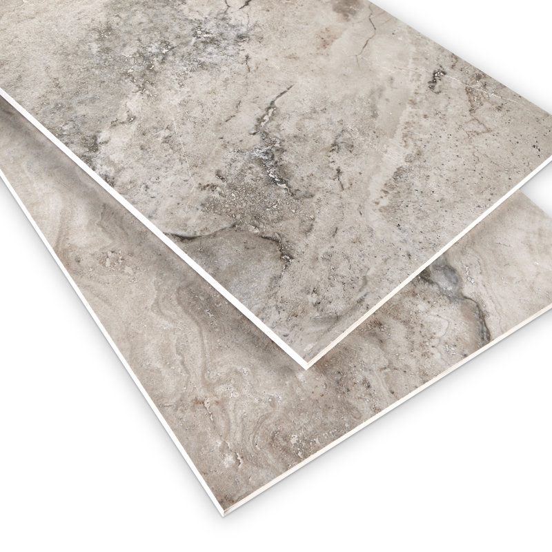 Tufo 12in.x24in. Porcelain Wall and Floor Tile, Gray Matte