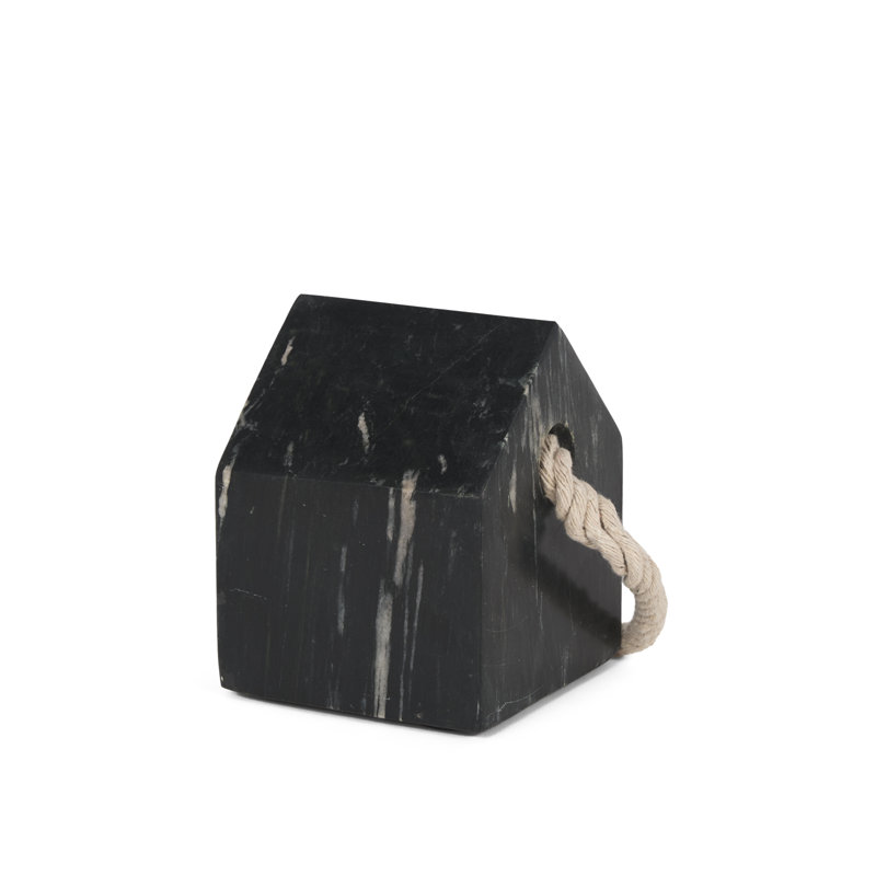 Aadrith Marble/Granite Weighted Floor Stop, Black