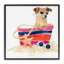 «Sandy Dog in Beach Bag», estampe numérique encadrée par Geoff Allen