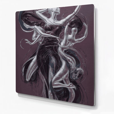 Abstrait art figuratif brun en métal 98